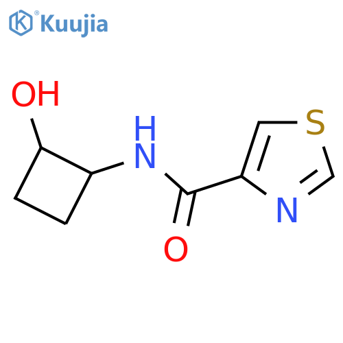 N-(1R,2R)-2-hydroxycyclobutyl-1,3-thiazole-4-carboxamide structure
