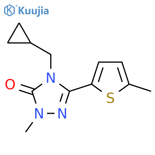 4-(cyclopropylmethyl)-1-methyl-3-(5-methylthiophen-2-yl)-4,5-dihydro-1H-1,2,4-triazol-5-one structure