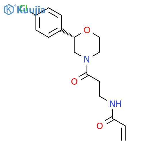 N-[3-[(2S)-2-(4-Chlorophenyl)morpholin-4-yl]-3-oxopropyl]prop-2-enamide structure