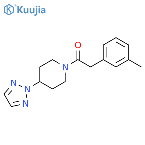2-(3-methylphenyl)-1-4-(2H-1,2,3-triazol-2-yl)piperidin-1-ylethan-1-one structure