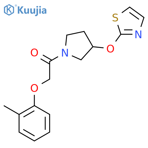 2-(2-Methylphenoxy)-1-[3-(1,3-thiazol-2-yloxy)pyrrolidin-1-yl]ethan-1-one structure