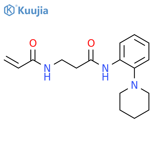N-[3-Oxo-3-[[2-(1-piperidinyl)phenyl]amino]propyl]-2-propenamide structure