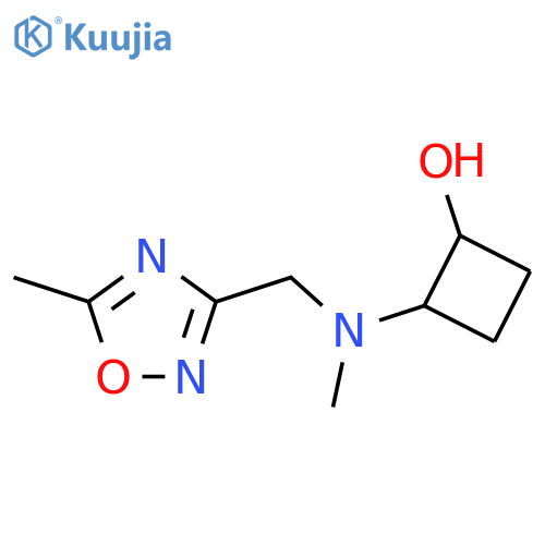 2-{methyl(5-methyl-1,2,4-oxadiazol-3-yl)methylamino}cyclobutan-1-ol structure