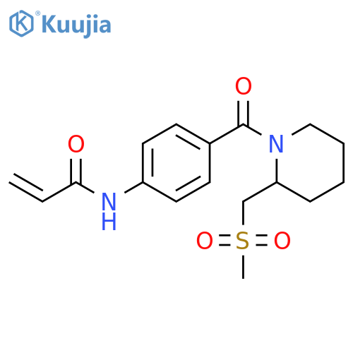 N-[4-[[2-[(Methylsulfonyl)methyl]-1-piperidinyl]carbonyl]phenyl]-2-propenamide structure