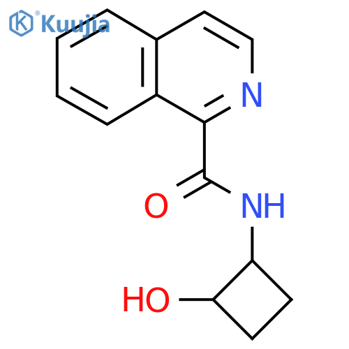 N-(2-hydroxycyclobutyl)isoquinoline-1-carboxamide structure