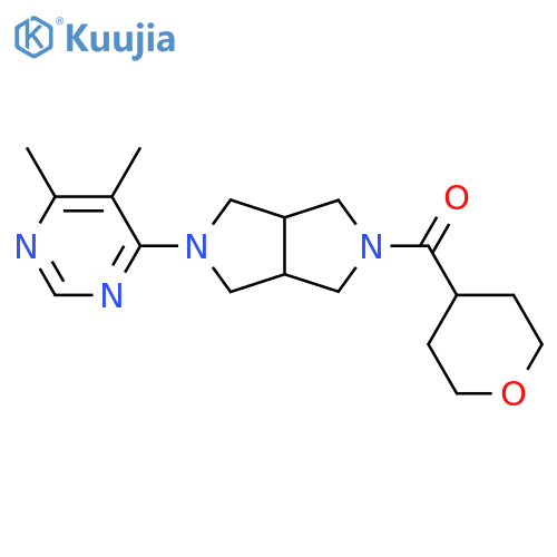4,5-dimethyl-6-5-(oxane-4-carbonyl)-octahydropyrrolo3,4-cpyrrol-2-ylpyrimidine structure