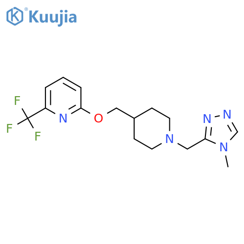 2-({1-[(4-methyl-4H-1,2,4-triazol-3-yl)methyl]piperidin-4-yl}methoxy)-6-(trifluoromethyl)pyridine structure