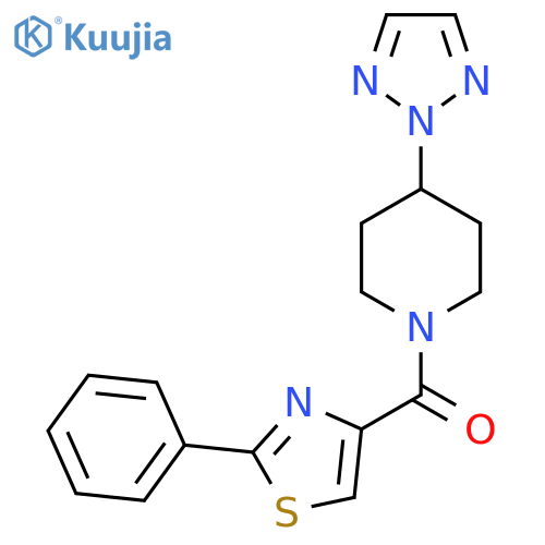 1-(2-phenyl-1,3-thiazole-4-carbonyl)-4-(2H-1,2,3-triazol-2-yl)piperidine structure
