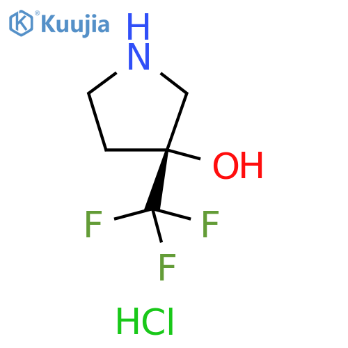 (3R)-3-(trifluoromethyl)pyrrolidin-3-ol;hydrochloride structure