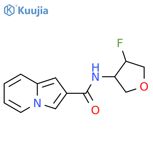 N-(4-fluorooxolan-3-yl)indolizine-2-carboxamide structure