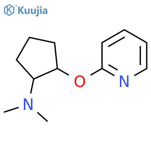 N,N-dimethyl-2-(pyridin-2-yloxy)cyclopentan-1-amine structure