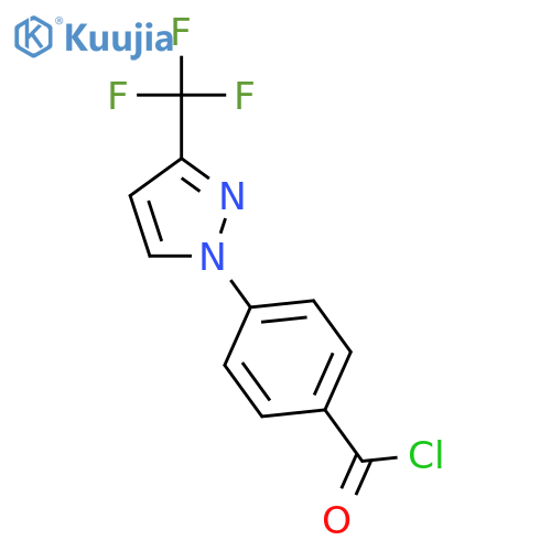 Benzoyl chloride,4-[3-(trifluoromethyl)-1H-pyrazol-1-yl]- structure