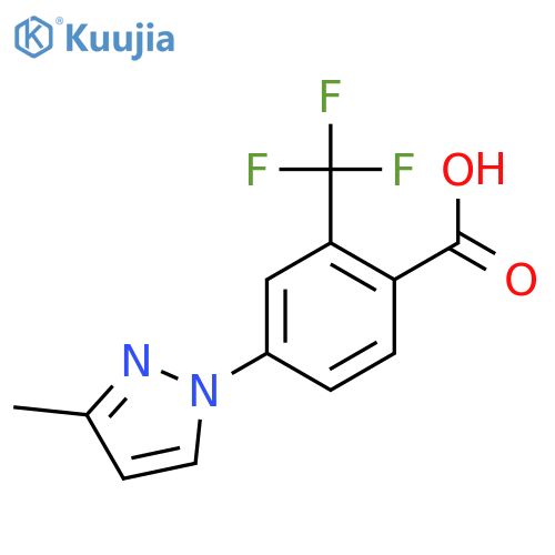 4-(3-Methyl-1H-pyrazol-1-yl)-2-trifluoromethyl benzoic acid structure