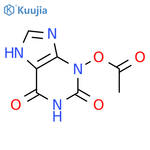 Acetic acid,1,2,6,9-tetrahydro-2,6-dioxo-3H-purin-3-yl ester structure