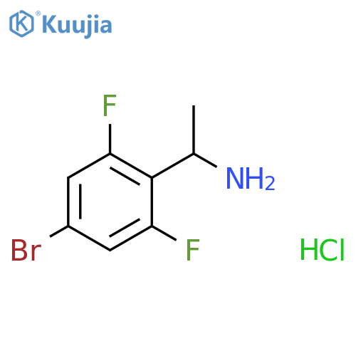 1-(4-Bromo-2,6-difluorophenyl)ethan-1-amine hydrochloride structure