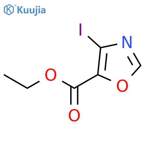 4-Iodo-oxazole-5-carboxylic acid ethyl ester structure