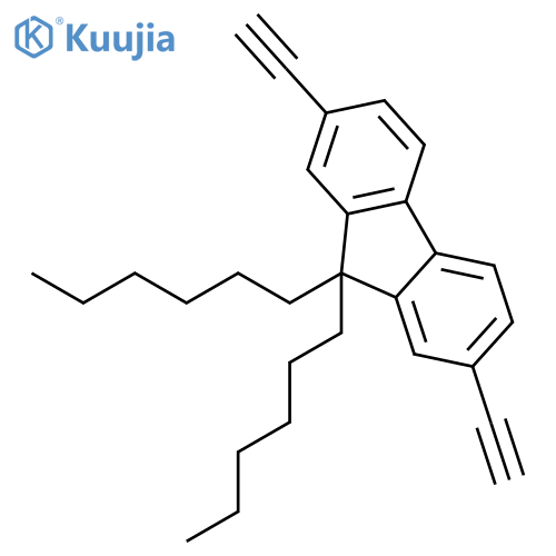 9H-Fluorene, 2,7-diethynyl-9,9-dihexyl- structure