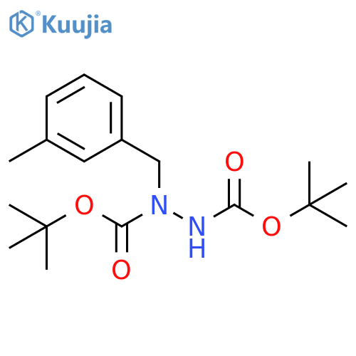 di-tert-butyl 1-(3-methylbenzyl)hydrazine-1,2-dicarboxylate structure