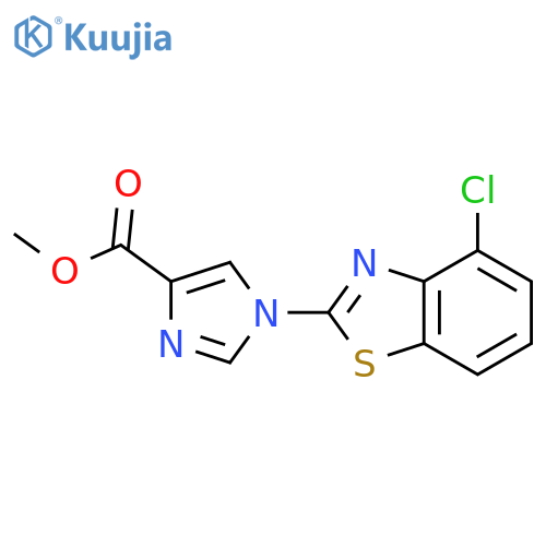Methyl 1-(4-chlorobenzo[d]thiazol-2-yl)-1H-imidazole-4-carboxylate structure