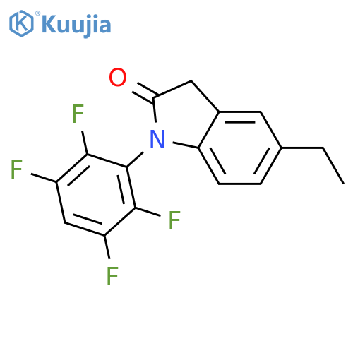 5-Ethyl-1,3-dihydro-1-(2,3,5,6-tetrafluorophenyl)-2H-indol-2-one structure