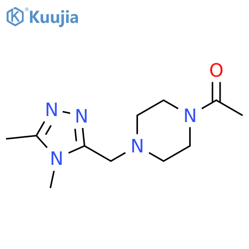 1-{4-(4,5-dimethyl-4H-1,2,4-triazol-3-yl)methylpiperazin-1-yl}ethan-1-one structure