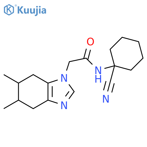 N-(1-Cyanocyclohexyl)-4,5,6,7-tetrahydro-5,6-dimethyl-1H-benzimidazole-1-acetamide structure