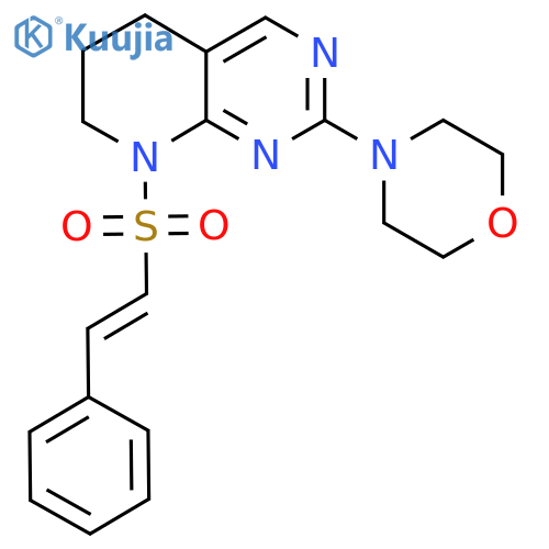 4-{8-[(E)-2-phenylethenesulfonyl]-5H,6H,7H,8H-pyrido[2,3-d]pyrimidin-2-yl}morpholine structure