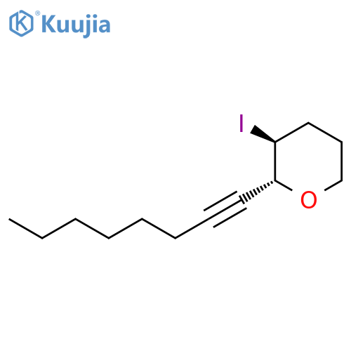 2H-Pyran, tetrahydro-3-iodo-2-(1-octynyl)-, (2R,3S)-rel- structure