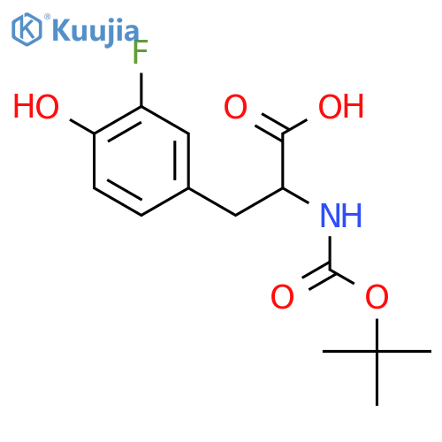 Boc-3-fluoro-DL-tyrosine structure