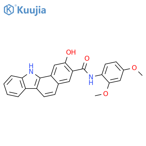 11H-Benzo[a]carbazole-3-carboxamide,N-(2,4-dimethoxyphenyl)-2-hydroxy- structure