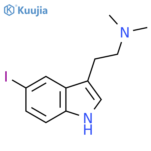 2-(5-iodo-1H-indol-3-yl)ethyldimethylamine structure
