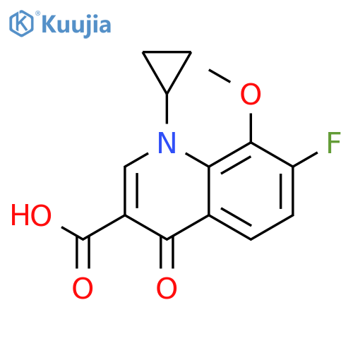 1-Cyclopropyl-7-fluoro-1,4-dihydro-8-methoxy-4-oxo-3-quinolinecarboxylic Acid structure