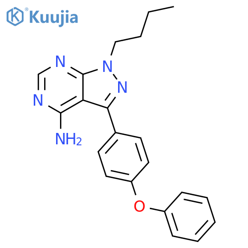 1H-Pyrazolo[3,4-d]pyrimidin-4-amine, 1-butyl-3-(4-phenoxyphenyl)- structure