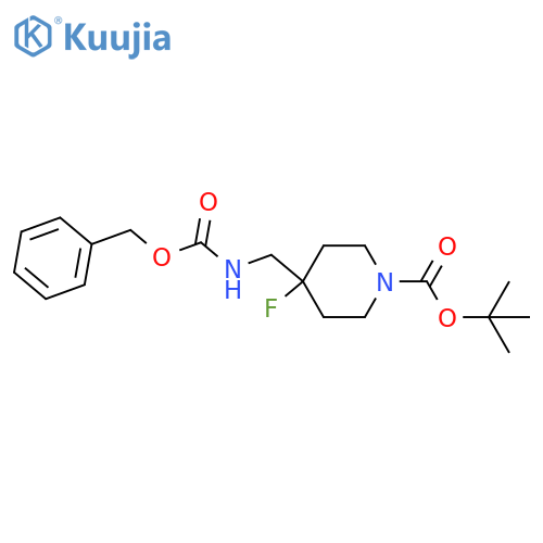 tert-butyl 4-({(benzyloxy)carbonylamino}methyl)-4-fluoropiperidine-1-carboxylate structure