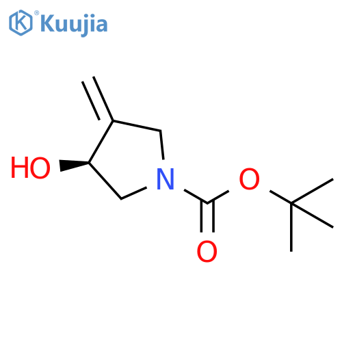 tert-butyl (3S)-3-hydroxy-4-methylene-pyrrolidine-1-carboxylate structure
