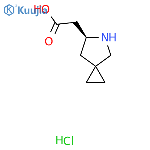2-(6S)-5-azaspiro2.4heptan-6-ylacetic acid hydrochloride structure
