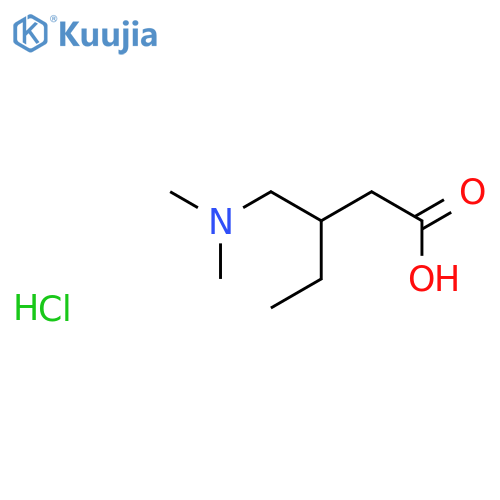 3-(dimethylamino)methylpentanoic acid hydrochloride structure