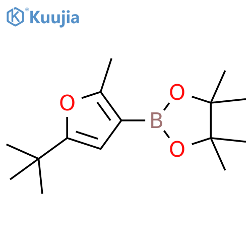 2-Methyl-5-(tert-butyl)furan-3-boronic acid pinacol ester structure