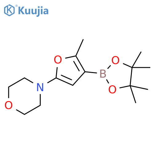 2-Methyl-5-(morpholino)furan-3-boronic acid pinacol ester structure