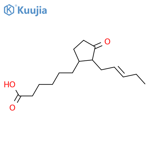 (1S,2S)-3-Oxo-2-(2Z)-2-penten-1-yl-Cyclopentanehexanoic acid structure