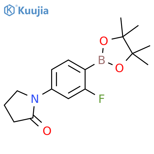 1-(3-Fluoro-4-(4,4,5,5-tetramethyl-1,3,2-dioxaborolan-2-yl)phenyl)pyrrolidin-2-one structure