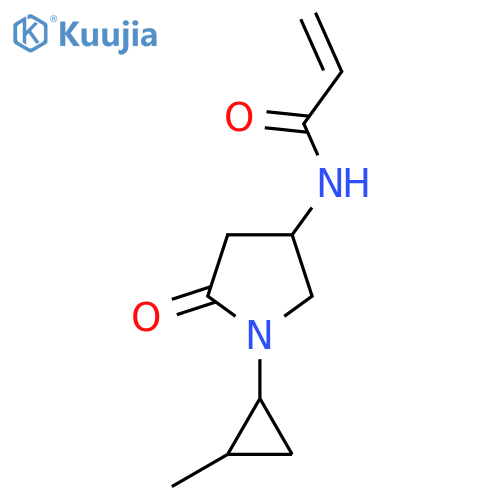 N-[1-(2-Methylcyclopropyl)-5-oxopyrrolidin-3-yl]prop-2-enamide structure