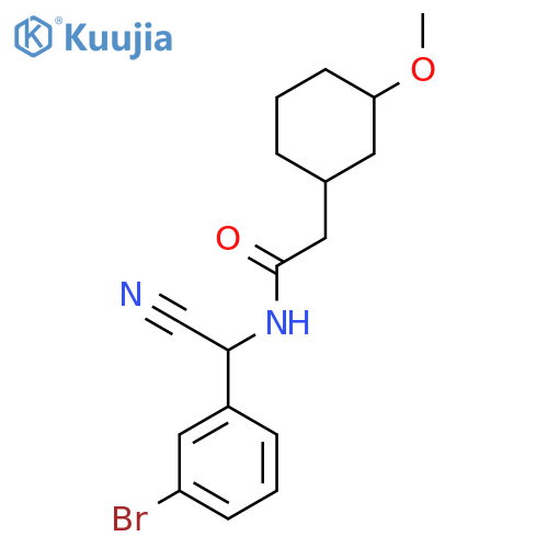 N-[(3-Bromophenyl)-cyanomethyl]-2-(3-methoxycyclohexyl)acetamide structure