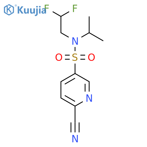 6-Cyano-n-(2,2-difluoroethyl)-n-(propan-2-yl)pyridine-3-sulfonamide structure