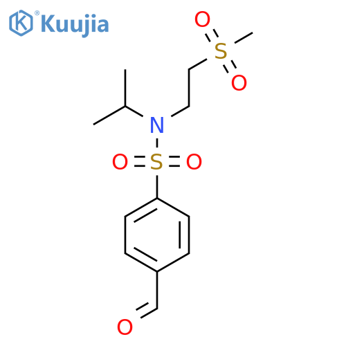 4-Formyl-N-(2-methylsulfonylethyl)-N-propan-2-ylbenzenesulfonamide structure