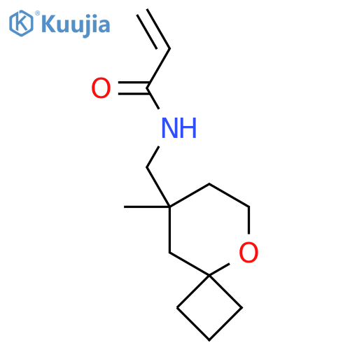 N-({8-methyl-5-oxaspiro[3.5]nonan-8-yl}methyl)prop-2-enamide structure