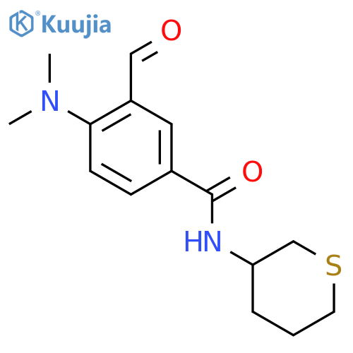 4-(Dimethylamino)-3-formyl-N-(thian-3-yl)benzamide structure
