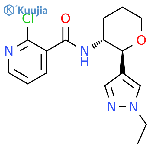 Rac-2-chloro-n-[(2r,3s)-2-(1-ethyl-1h-pyrazol-4-yl)oxan-3-yl]pyridine-3-carboxamide structure