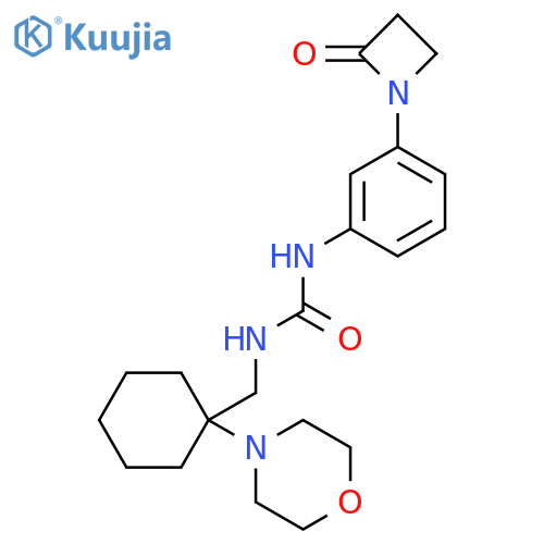 1-[(1-Morpholin-4-ylcyclohexyl)methyl]-3-[3-(2-oxoazetidin-1-yl)phenyl]urea structure
