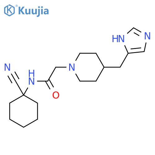 N-(1-Cyanocyclohexyl)-2-[4-(1H-imidazol-5-ylmethyl)piperidin-1-yl]acetamide structure